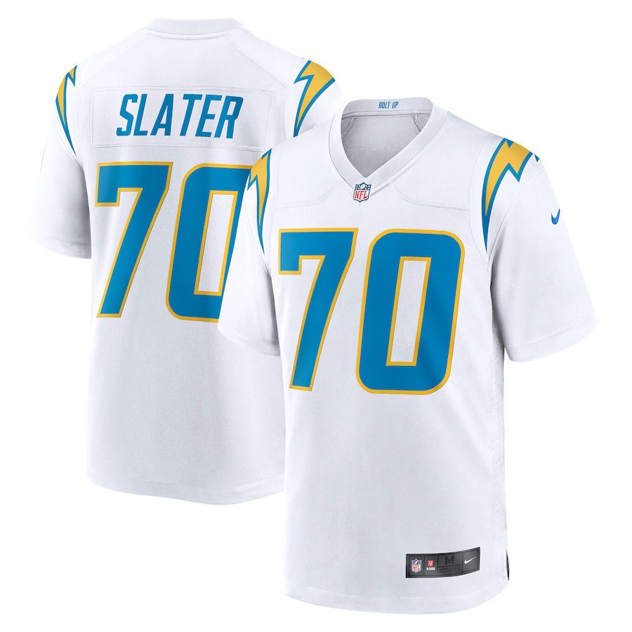 Men Los Angeles Chargers 70 Rashawn Slater Nike White Game NFL Jersey